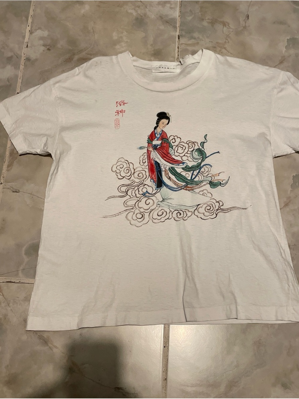 Vintage Japanese Geisha Art T-Shirt 90’s Single Stitch Nippon Women’s SZ M/L